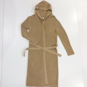 J Crew Thick Cotton Long Duster Sweater Cardigan with Belt